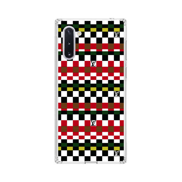 Colorful Checkerboard Stripes Pattern Samsung Galaxy Note10 Case