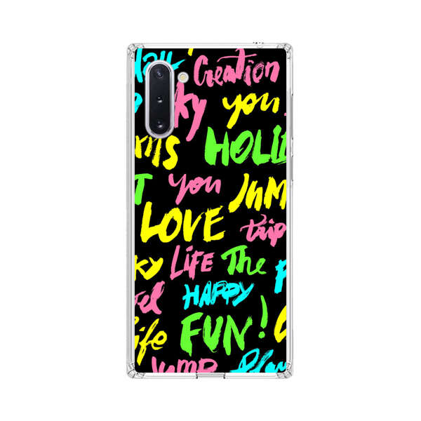 Colorful Positive Motivational Words Pattern Samsung Galaxy Note10 Case