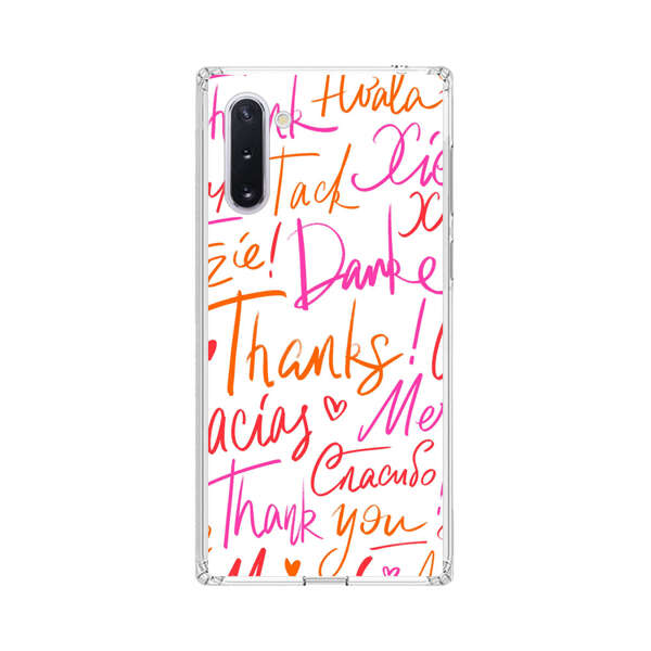 Colorful Thank You Multilingual Pattern Samsung Galaxy Note10 Case