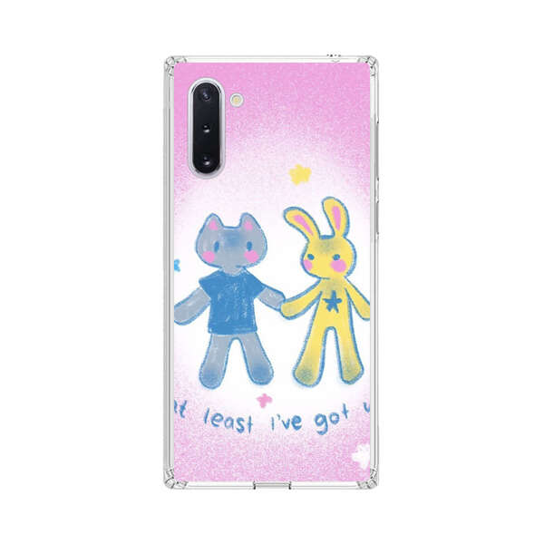 Cute Cat and Rabbit Holding Hands Samsung Galaxy Note10 Case