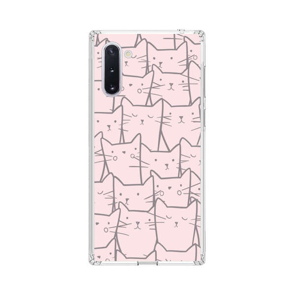 Cute Hand Drawn Cat Pattern Samsung Galaxy Note10 Case