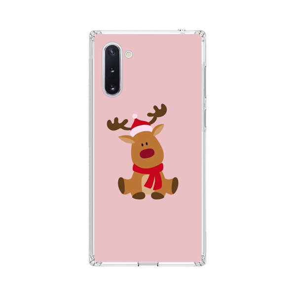 Cute Reindeer with Santa Hat and Red Scarf Samsung Galaxy Note10 Case