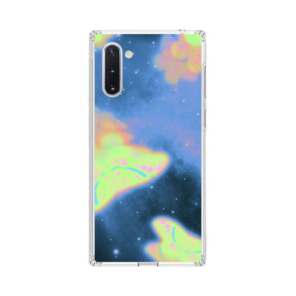Dreamy Glowing Cosmic Butterflies Samsung Galaxy Note10 Case