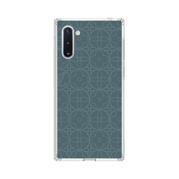 Elegant Blue Geometric Floral Pattern Samsung Galaxy Note10 Case