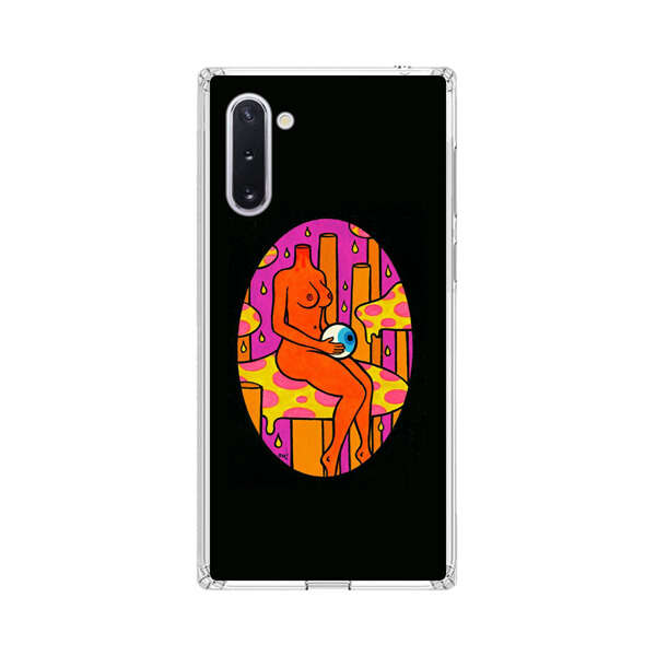 Faceless Nude Figure Holding Sphere Abstract Art Samsung Galaxy Note10 Case
