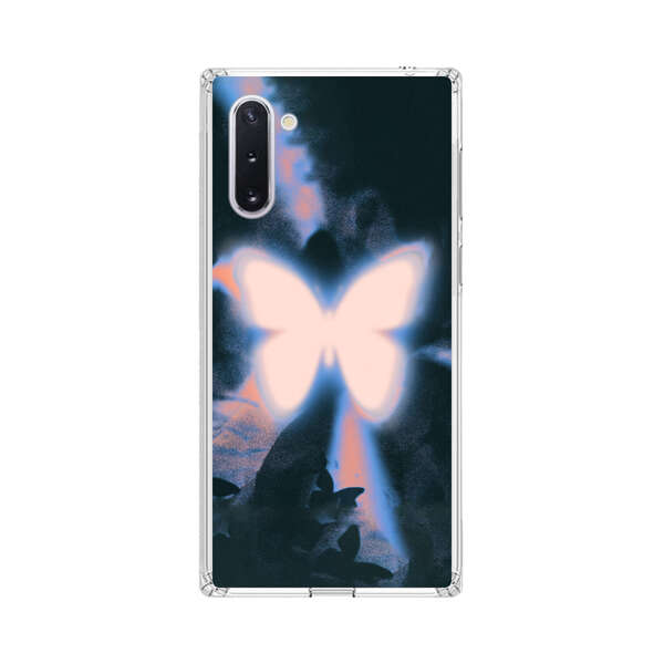 Glowing White Butterfly Samsung Galaxy Note10 Case