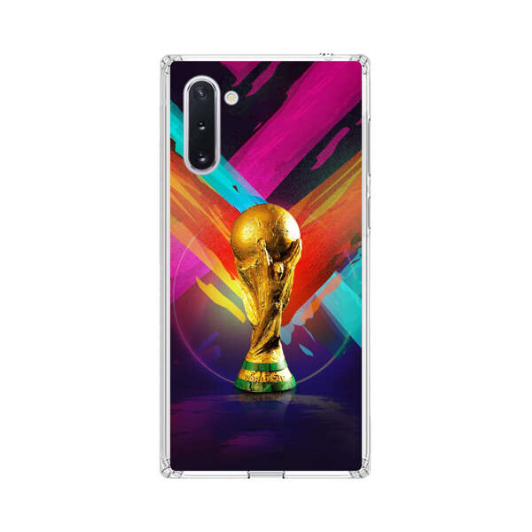 Golden Soccer Trophy with Colorful Abstract Background Samsung Galaxy Note10 Case