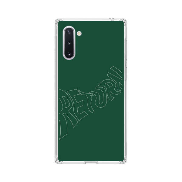 Minimalist Green Wavy Return Text Samsung Galaxy Note10 Case