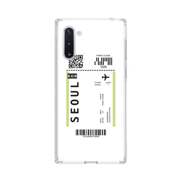Minimalist Seoul Boarding Pass Samsung Galaxy Note10 Case