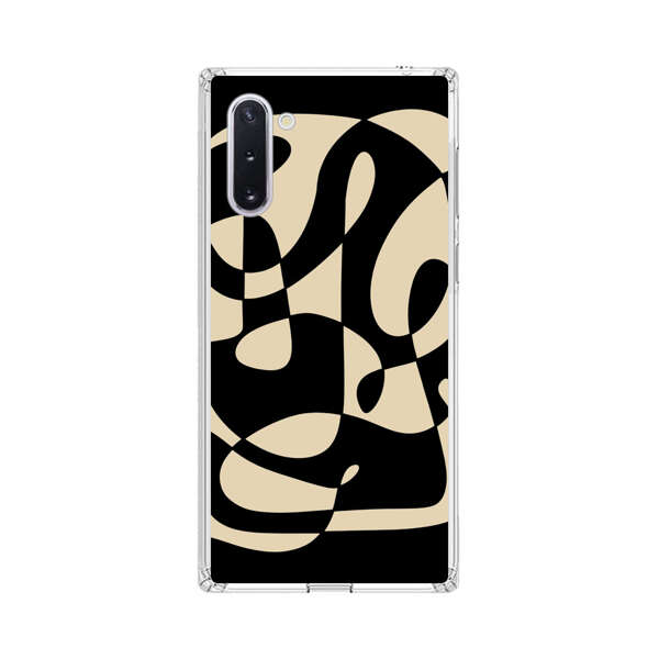 Modern Abstract Beige and Black Geometry Samsung Galaxy Note10 Case