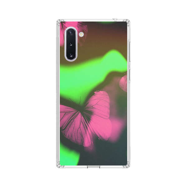Pink Butterflies Green Background Samsung Galaxy Note10 Case