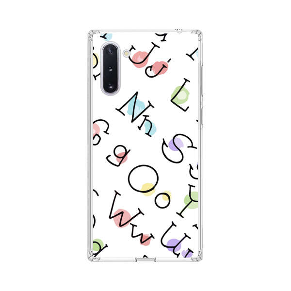 Playful Alphabet Pattern with Colorful Letters Samsung Galaxy Note10 Case