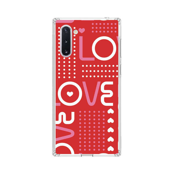 Red Love Typography Pattern Samsung Galaxy Note10 Case