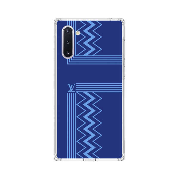 Stylish Geometric Zigzag Pattern in Blue Samsung Galaxy Note10 Case