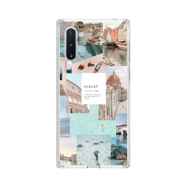 Travel Scenic Collage with Landmarks and Coastline Samsung Galaxy Note10 Case