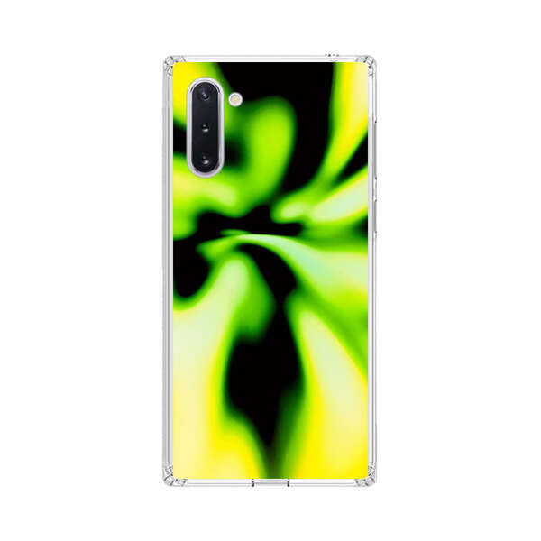 Vibrant Abstract Green and Yellow Swirl Samsung Galaxy Note10 Case