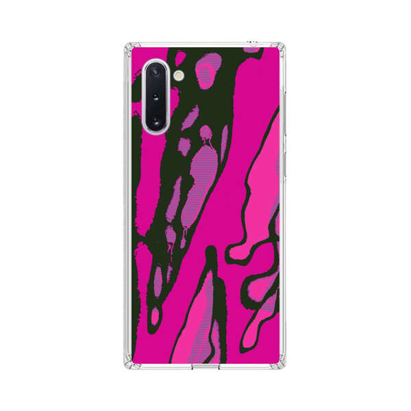 Vibrant Abstract Magenta Black Pattern Samsung Galaxy Note10 Case