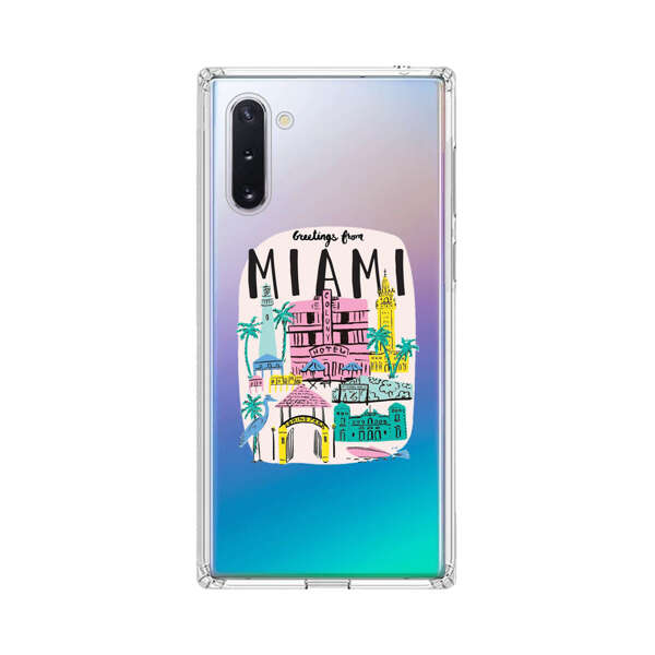 Vibrant Miami Cityscape Illustration Samsung Galaxy Note10 Case