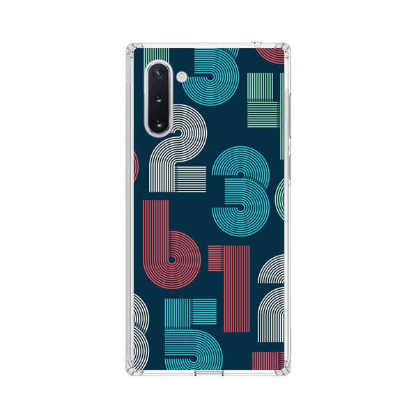 Vibrant Seamless Pattern of Colorful Stylized Numbers Samsung Galaxy Note10 Case