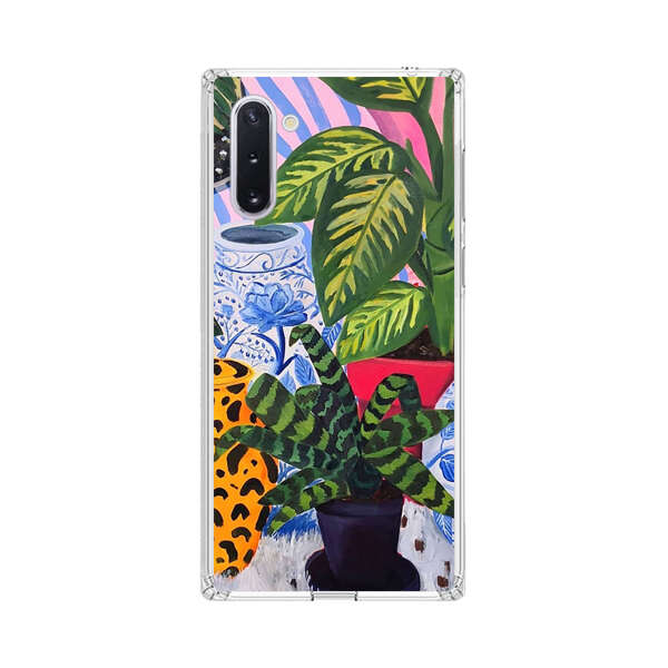 Vibrant Tropical Plants and Decorative Vases Samsung Galaxy Note10 Case