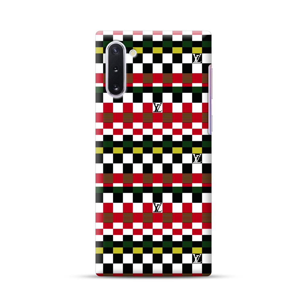 Colorful Checkerboard Stripes Pattern Samsung Galaxy Note10 Hard Case