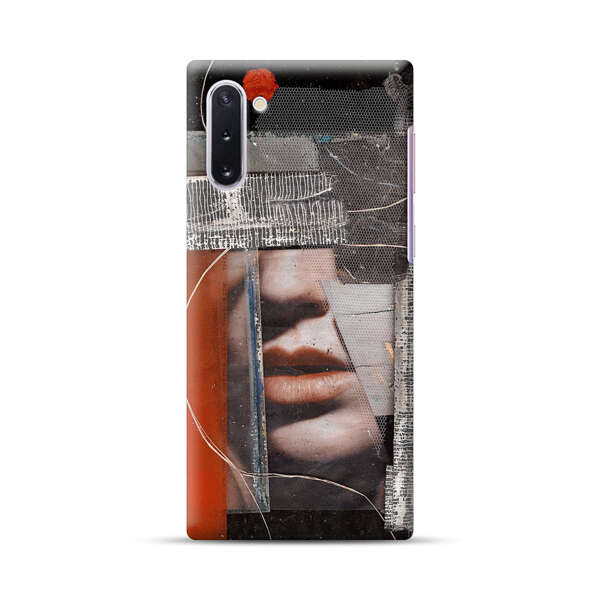 Abstract Collage Close Up Face Samsung Galaxy Note10 Hard Case