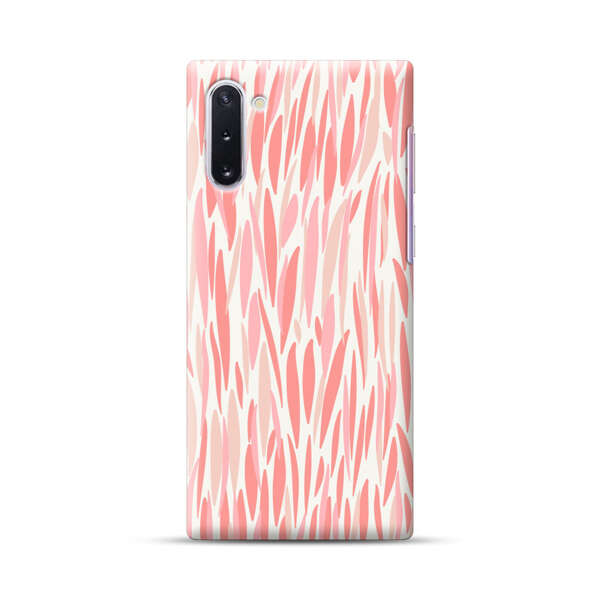 Abstract Coral Wavy Lines Pattern Samsung Galaxy Note10 Hard Case