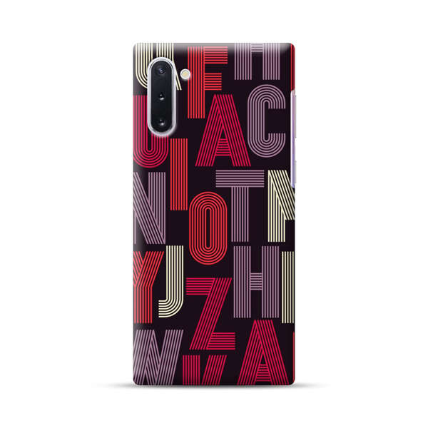 Abstract Letters Pattern Samsung Galaxy Note10 Hard Case