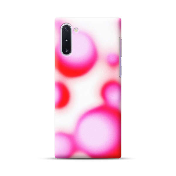 Abstract Pink and Red Blurry Circles Samsung Galaxy Note10 Hard Case