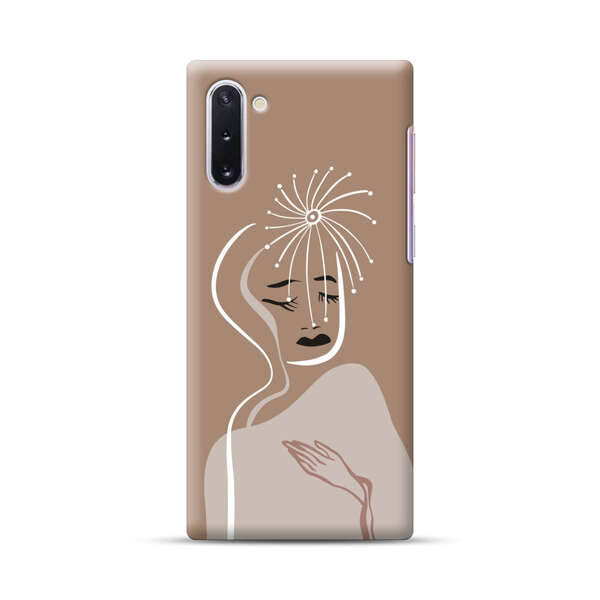 Artistic Abstract Portrait with Serene Face Samsung Galaxy Note10 Hard Case