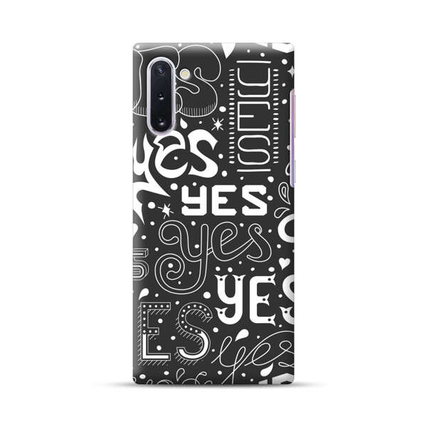 Bold Playful Typography Yes Pattern Samsung Galaxy Note10 Hard Case