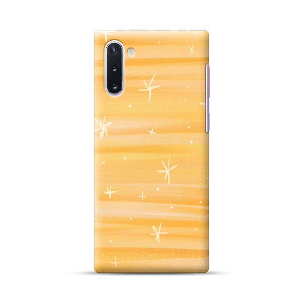 Bright Orange Star Pattern Samsung Galaxy Note10 Hard Case