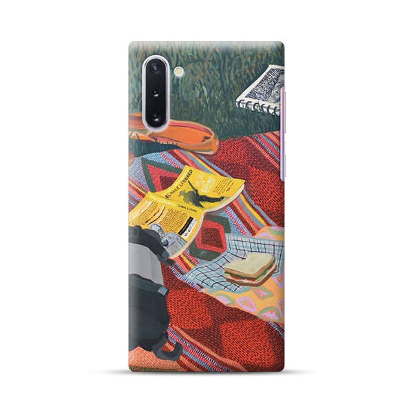 Charming Picnic Scene with Blanket and Food Samsung Galaxy Note10 Hard Case