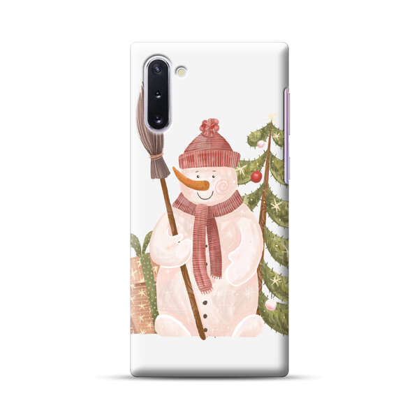 Charming Winter Snowman Illustration Samsung Galaxy Note10 Hard Case