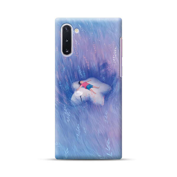 Child Relaxing in Dreamy Field Samsung Galaxy Note10 Hard Case