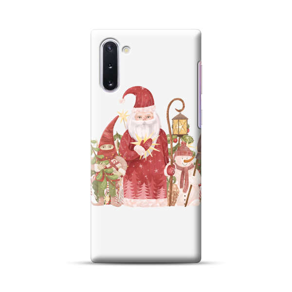 Christmas Santa Elf Snowman Festive Illustration Samsung Galaxy Note10 Hard Case
