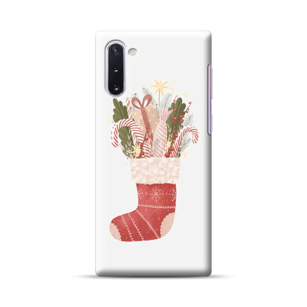 Christmas Stocking with Gifts and Candy Canes Samsung Galaxy Note10 Hard Case