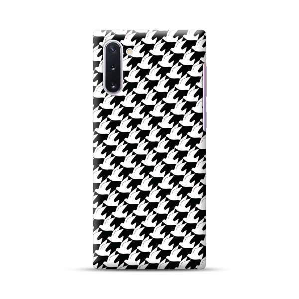 Classic Black and White Houndstooth Pattern Samsung Galaxy Note10 Hard Case