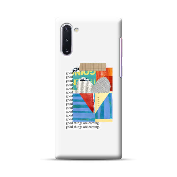 Colorful Abstract Collage with Geometric Shapes Samsung Galaxy Note10 Hard Case