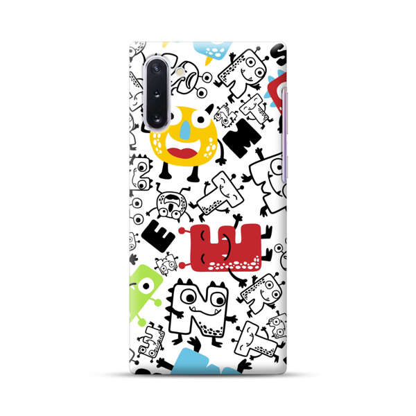 Colorful Cartoon Monsters Letters Pattern Samsung Galaxy Note10 Hard Case