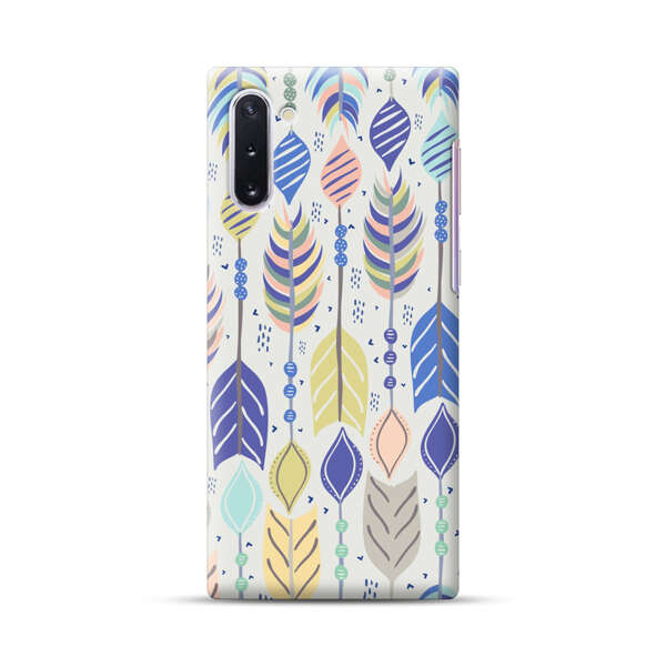 Colorful Feathers Pattern Pastel Samsung Galaxy Note10 Hard Case