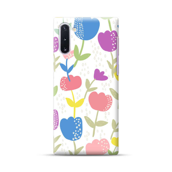 Colorful Tulip Floral Pattern Samsung Galaxy Note10 Hard Case