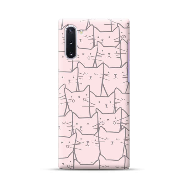 Cute Hand Drawn Cat Pattern Samsung Galaxy Note10 Hard Case