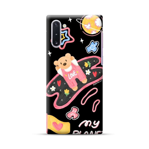 Cute Teddy Bear Love Space Design Samsung Galaxy Note10 Hard Case
