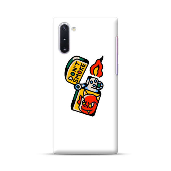 Don't Smoke Vintage Lighter with Devil Face Samsung Galaxy Note10 Hard Case