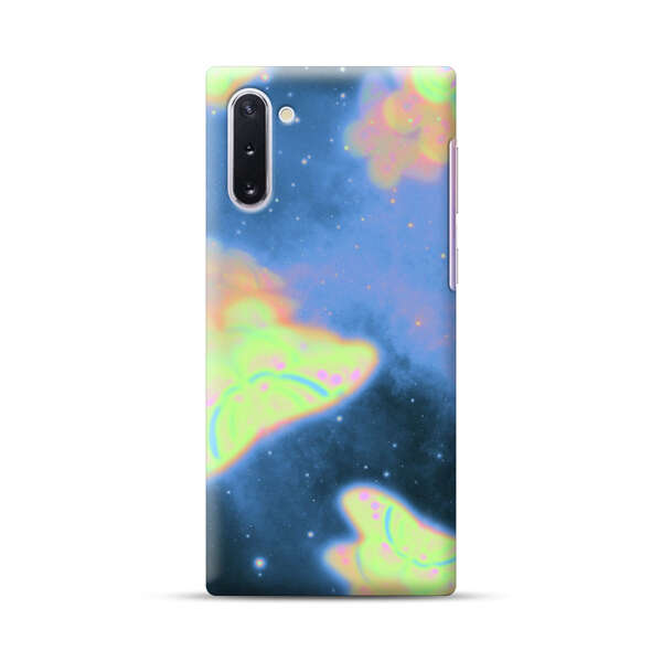 Dreamy Glowing Cosmic Butterflies Samsung Galaxy Note10 Hard Case