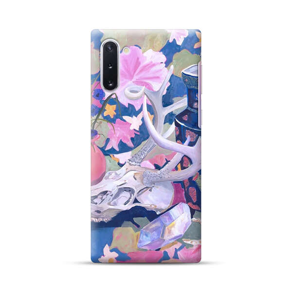 Floral Ornate Vases with Antlers Skull and Crystal Samsung Galaxy Note10 Hard Case