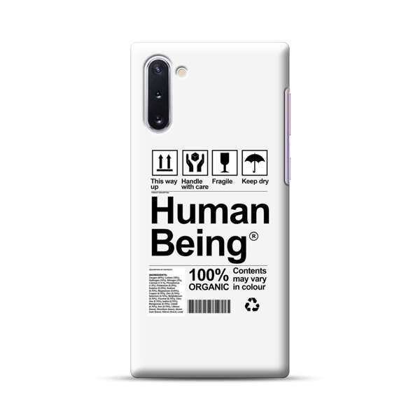 Human Being Fragile Label Design Samsung Galaxy Note10 Hard Case