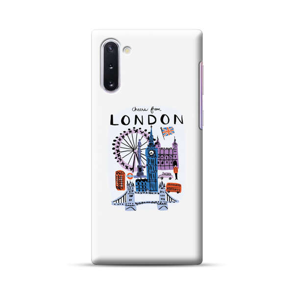London Iconic Landmarks Illustration Samsung Galaxy Note10 Hard Case