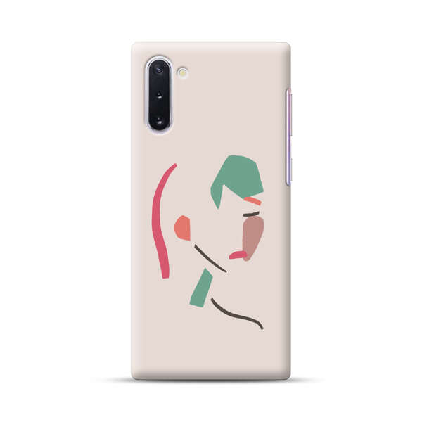 Minimalist Abstract Line Art Woman Face Samsung Galaxy Note10 Hard Case